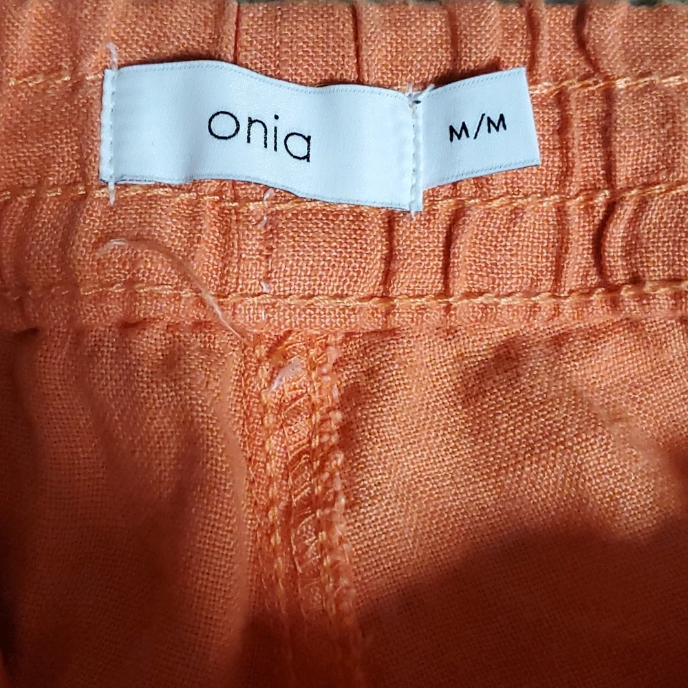 Onia orange linen cargo short men size M
